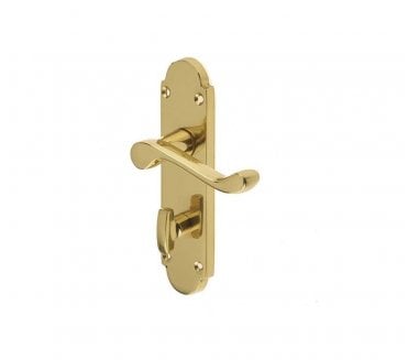 Frelan JV250 Epsom Door Handles On Backplate - Polished Brass