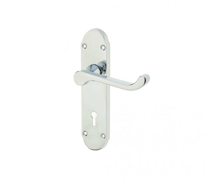 Frelan JV250 Epsom Door Handles On Backplate - Polished Chrome