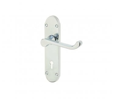 Frelan JV250 Epsom Door Handles On Backplate - Polished Chrome