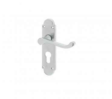 Frelan JV250 Epsom Door Handles On Backplate - Satin Chrome