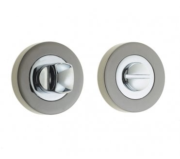 Frelan JV2666 Bathroom Turn & Release - Polished Chrome/Black Nickel