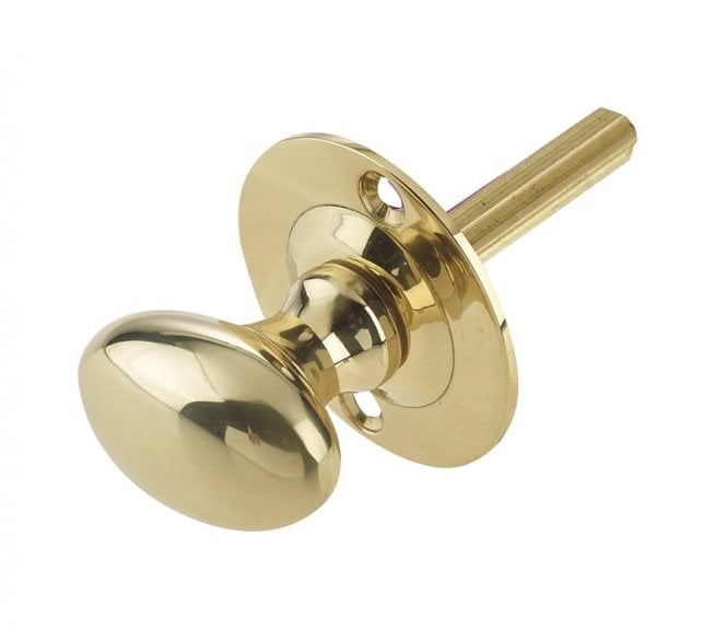 Frelan JV2715PB Oval Turn For Mortice Rackbolts - Polished Brass