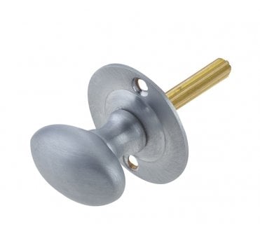 Frelan JV2715SC Oval Turn For Mortice Rackbolts - Satin Chrome