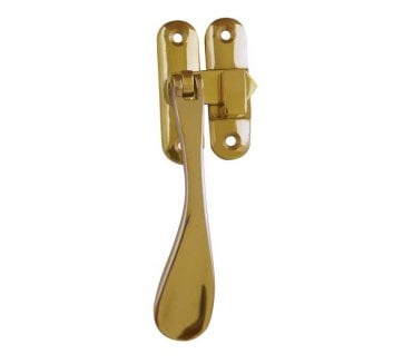 Frelan JV301PB Spoon-End Casement Window Fastener - Polished Brass