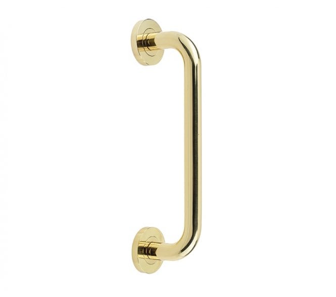 Frelan JV3500 Thame Pull Handles On Rose - Polished Brass