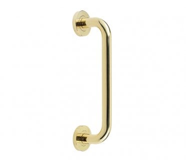 Frelan JV3500 Thame Pull Handles On Rose - Polished Brass