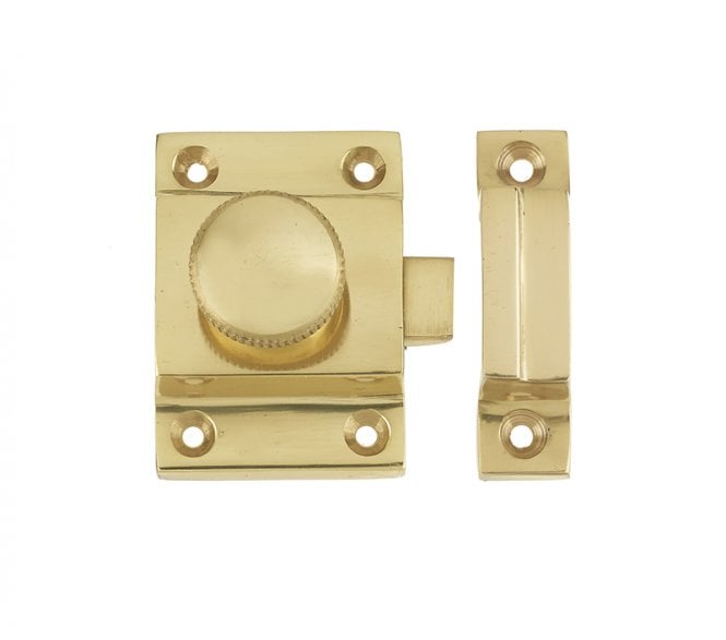 Frelan JV360 Cupboard Catch - Polished Brass
