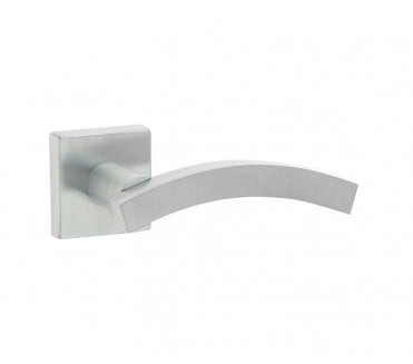 Frelan JV4002 Kubus Arched Square Door Handle On Rose - Satin Chrome