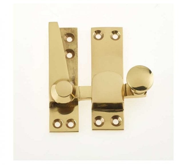 Frelan JV4200PB Quadrant Sash Fastener For Sash Windows - 70x20mm - Polished Brass