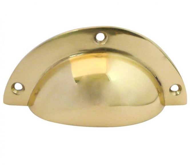 Frelan JV423PB Drawer Cup Pull - Polished Brass