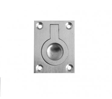 Frelan JV424A Flush Ring Pull 38x50mm - Satin Chrome