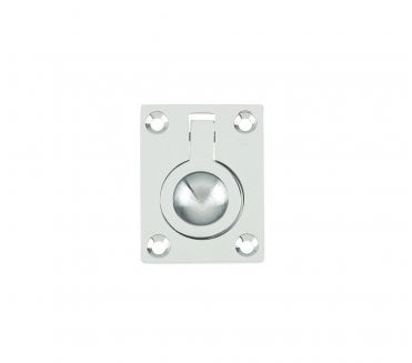 Frelan JV424B Flush Ring Pull 50x63mm - Polished Chrome