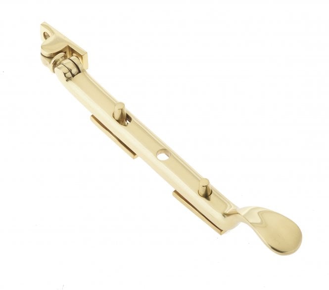 Frelan JV44 Victorian Casement Window Stays - Polished Brass