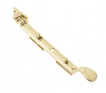 Frelan JV44 Victorian Casement Window Stays - Polished Brass