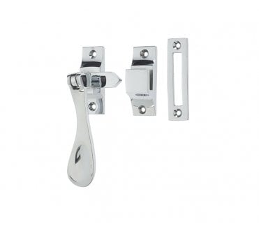 Frelan JV45RPC Victorian Casement Window Fastener - 105mm - Polished Chrome