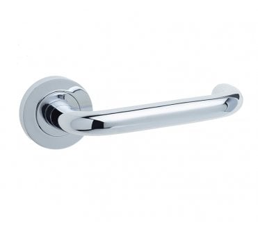 Frelan JV502PC Thame Return To Door Lever On Round Rose - Polished Chrome