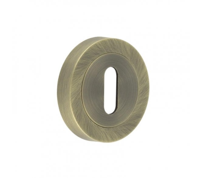 Frelan JV503AB Designer Standard Keyhole Escutcheons - Antique Brass