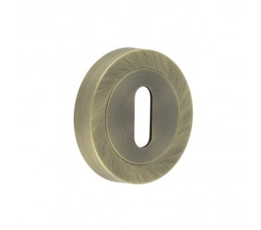 Frelan JV503AB Designer Standard Keyhole Escutcheons - Antique Brass