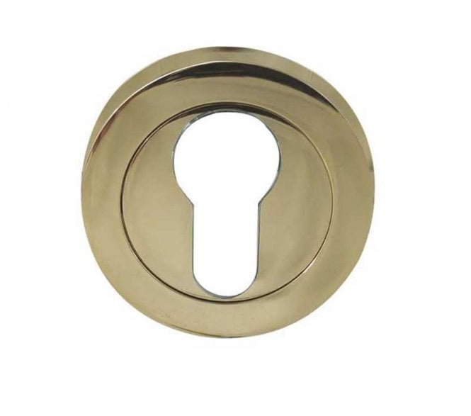 Frelan JV503EPVD Designer Euro Profile Escutcheons - PVD Brass