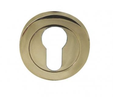 Frelan JV503EPVD Designer Euro Profile Escutcheons - PVD Brass