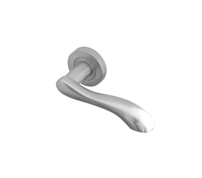 Frelan JV509SC Gamma Lever On Round Rose - Satin Chrome