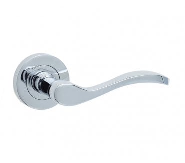 Frelan JV550PC Turin Lever On Round Rose - Polished Chrome