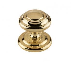102mm Center Door Knob – Polished Chrome Or Brass Finish, Front Door & Double Door Friendly - View #2