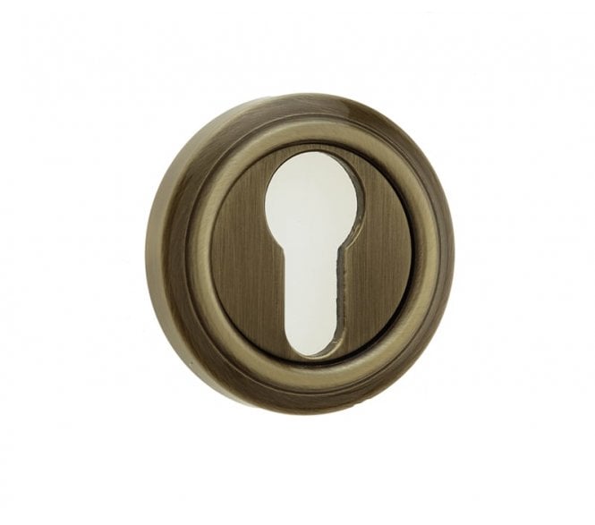 Frelan JV604EAB Parisian Art Deco Euro Profile Escutcheon - Antique Brass