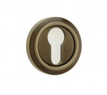 Frelan JV604EAB Parisian Art Deco Euro Profile Escutcheon - Antique Brass