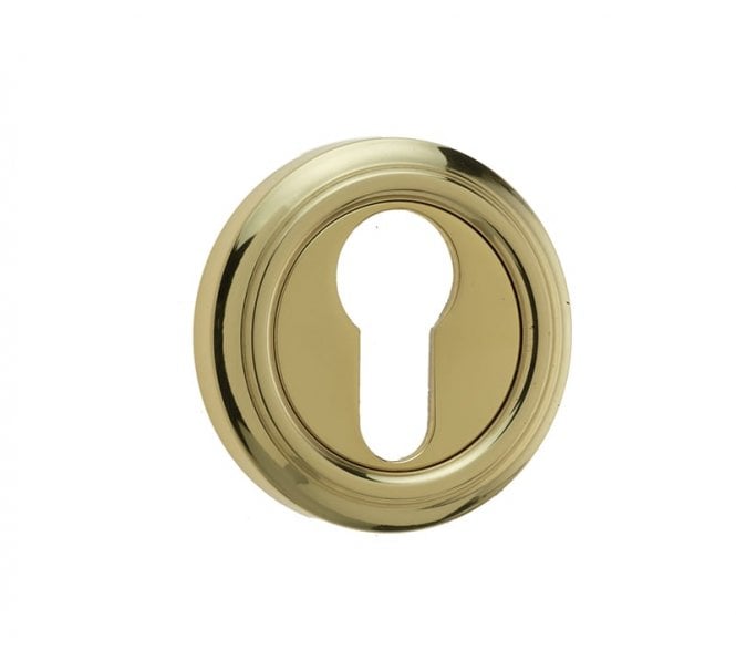 Frelan JV604EPB Parisian Art Deco Euro Profile Escutcheon - Polished Brass