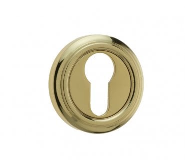 Frelan JV604EPB Parisian Art Deco Euro Profile Escutcheon - Polished Brass