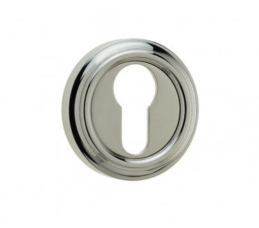 Frelan JV604EPN Parisian Art Deco Euro Profile Escutcheon - Polished Nickel