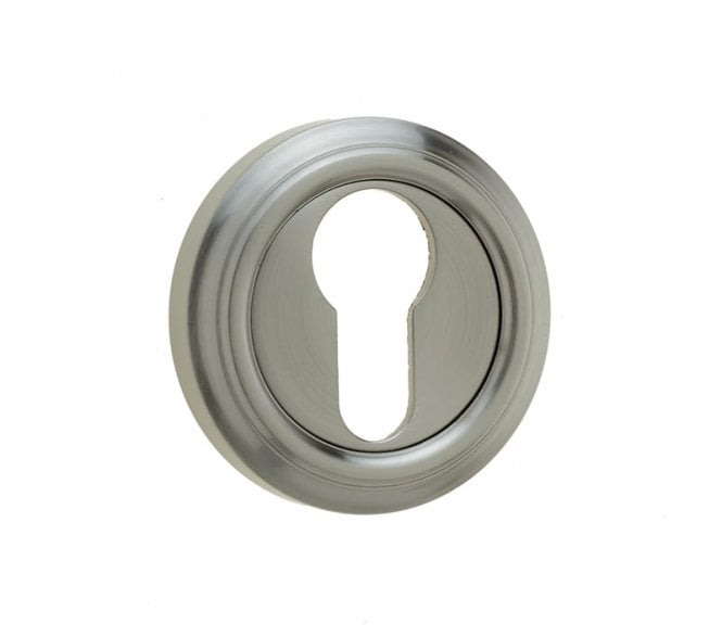 Frelan JV604ESN Parisian Art Deco Euro Profile Escutcheon - Satin Nickel