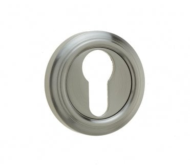 Frelan JV604ESN Parisian Art Deco Euro Profile Escutcheon - Satin Nickel