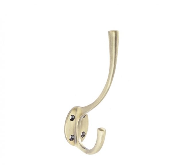 Frelan JV60AB Solid Brass Hat & Coat Hook - Antique Brass