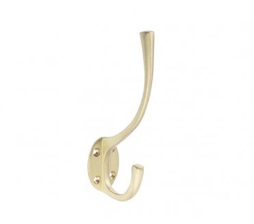 Frelan JV60SB Solid Brass Hat & Coat Hook - Satin Brass