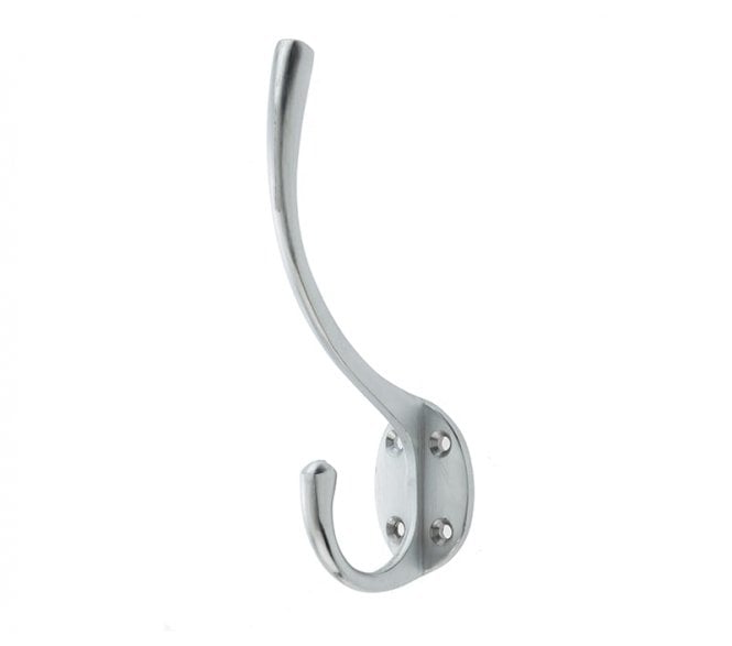 Frelan JV60SC Solid Brass Hat & Coat Hook - Satin Chrome