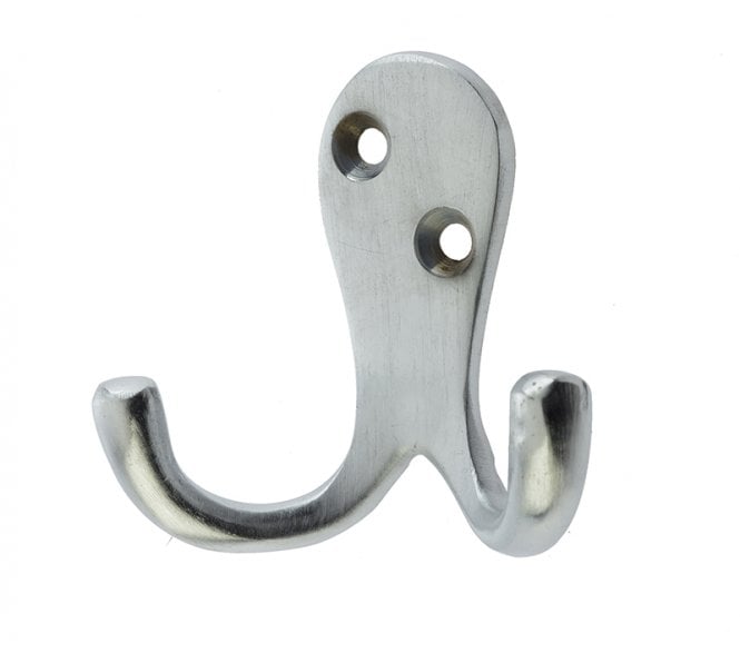 Frelan JV62 Double Robe Hook - Satin Chrome