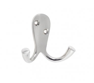 Frelan JV62SN Double Robe Hooks - Satin Nickel