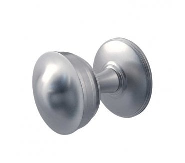 Frelan JV67 Crown Door Knob On Round Rose - Satin Nickel