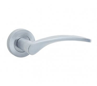 Frelan JV690 Monaco Door Handle On Rose - Satin Chrome