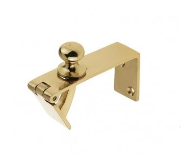 Frelan JV73PB Counter Flap Catch - 80x38mm - Polished Brass