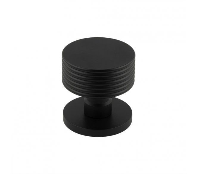 Frelan JV802 Ribbon Mortice Knobs - Matt Black