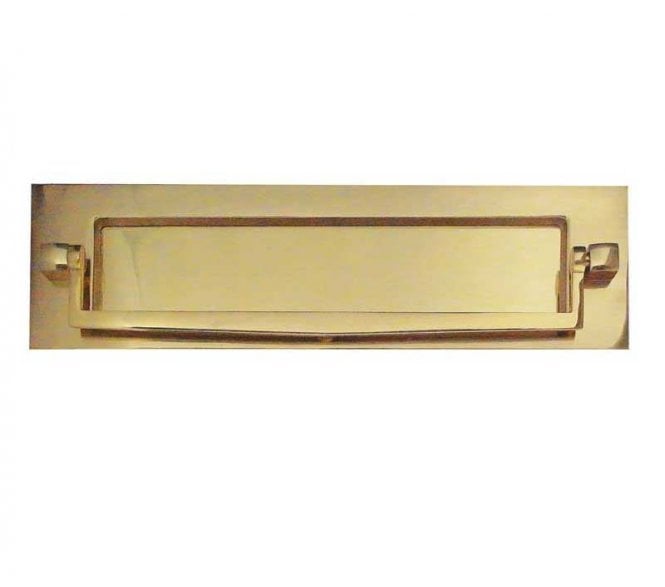 Frelan JV80PB Letterplate & Knocker - 250x76mm - Polished Brass