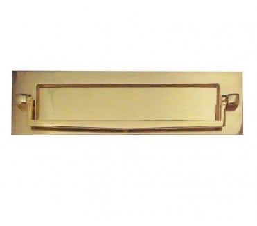 Frelan JV80PB Letterplate & Knocker - 250x76mm - Polished Brass