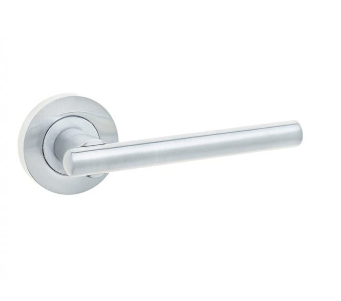 Frelan JV843SC Rosetta Lever On Round Rose - Satin Chrome