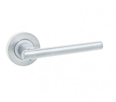 Frelan JV843SC Rosetta Lever On Round Rose - Satin Chrome