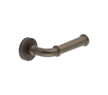 Frelan JV847 Classic Door Handles On Round Rose - Dark Bronze
