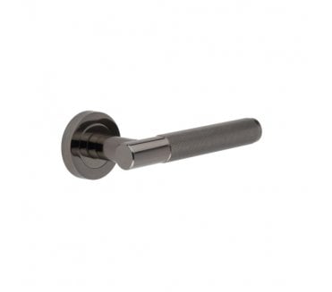 Frelan JV850 Bari Knurled Lever on Rose - Black Nickel