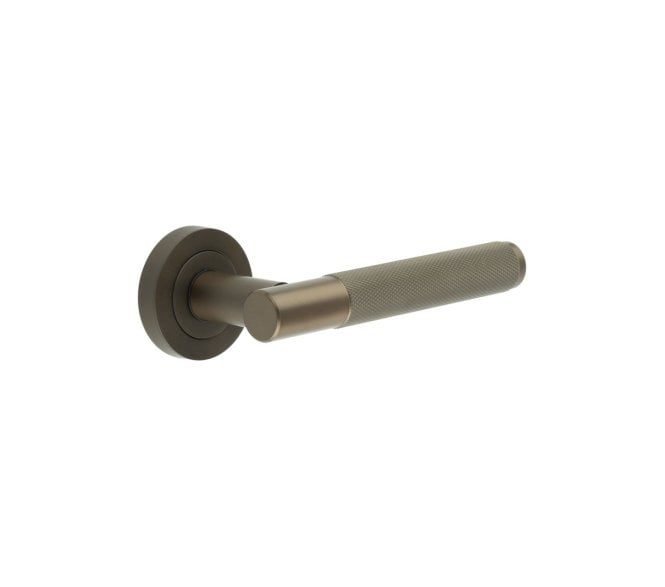 Frelan JV850 Bari Knurled Lever on Rose - Dark Bronze